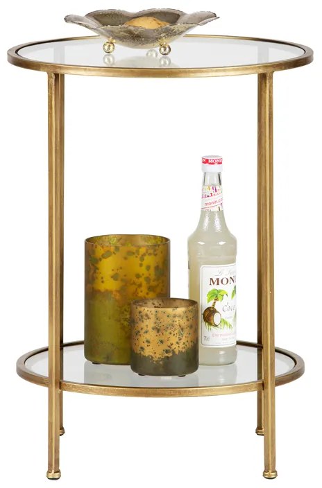 BePureHome Goddess Bijzettafel Metaal Antique Brass - 45.5 X 45.5cm.