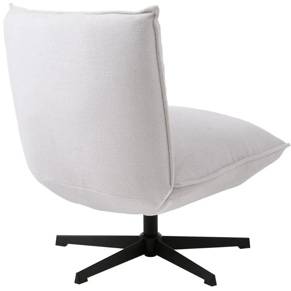 Draaibare Fauteuil Witte Stof Chenille