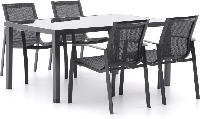 Altea/Caluso 160cm dining tuinset 5-delig stapelbaar - Laagste prijsgarantie!