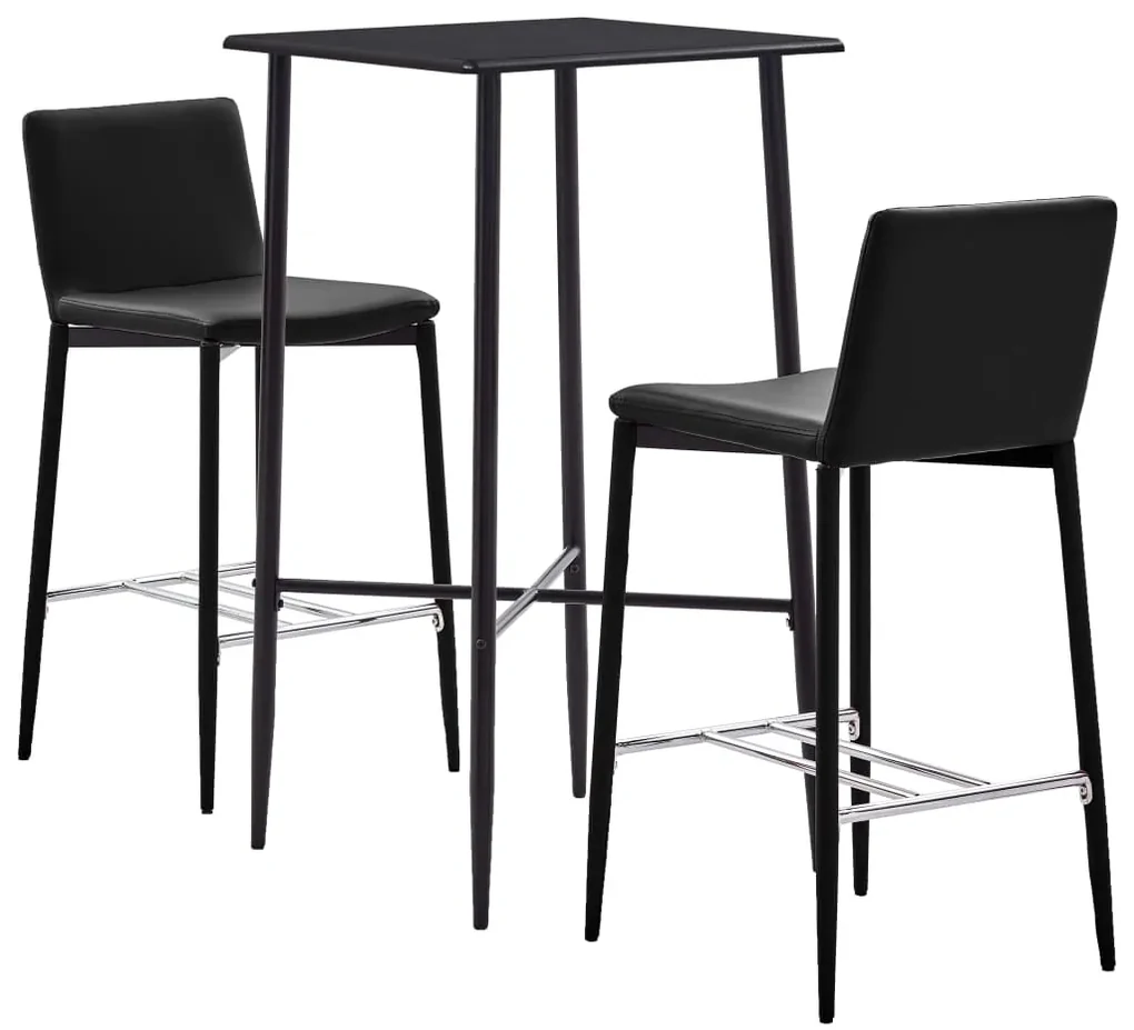 vidaXL 3-delige Barset kunstleer bruin