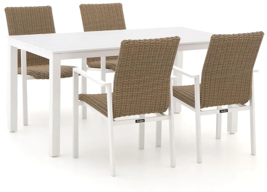Manifesto Villongo/Menzano 160cm dining tuinset 5-delig stapelbaar