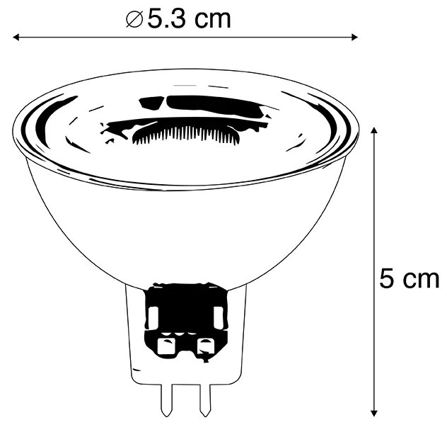 Set van 5 GU5,3 LED lamp MR16 5W 420 lm 2700K 12V