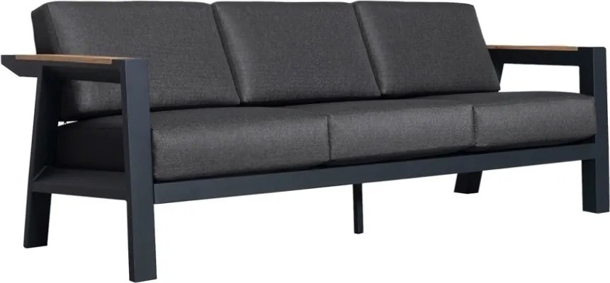 Showroommodel Victoria 3-zitsbank antraciet teak aluminium