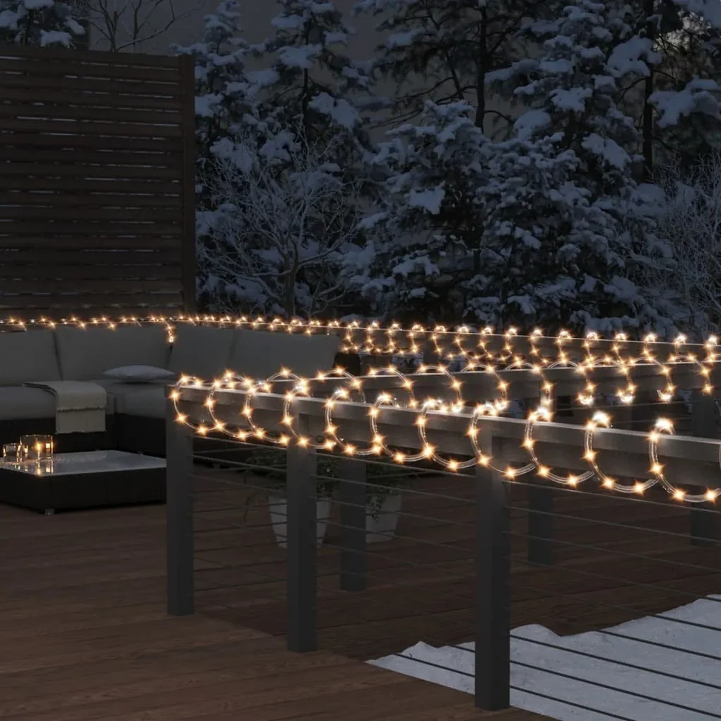 vidaXL Lichtslinger met 240 LED's warmwit 10 m PVC