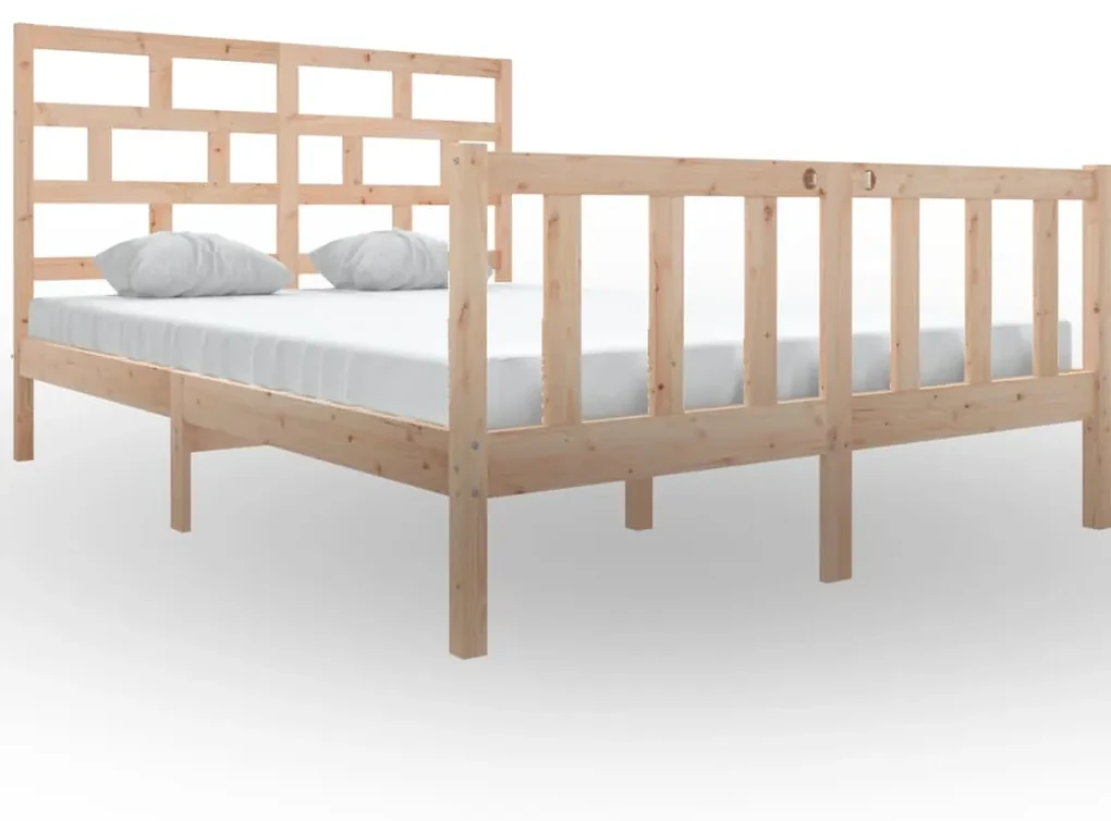 vidaXL Bedframe massief grenenhout 150x200 cm 5FT King Size