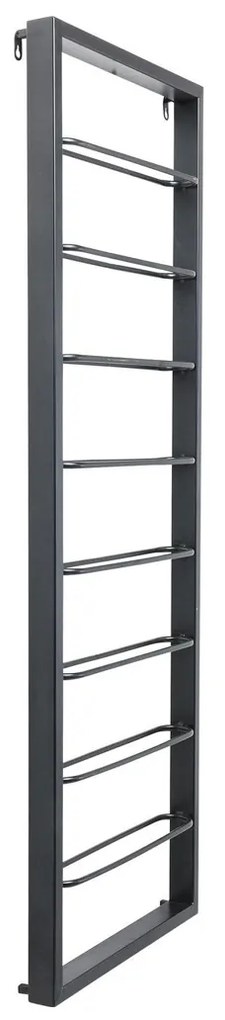 Kare Design Bistro Zwart Wijnrek Hangend - 42x6x120cm.