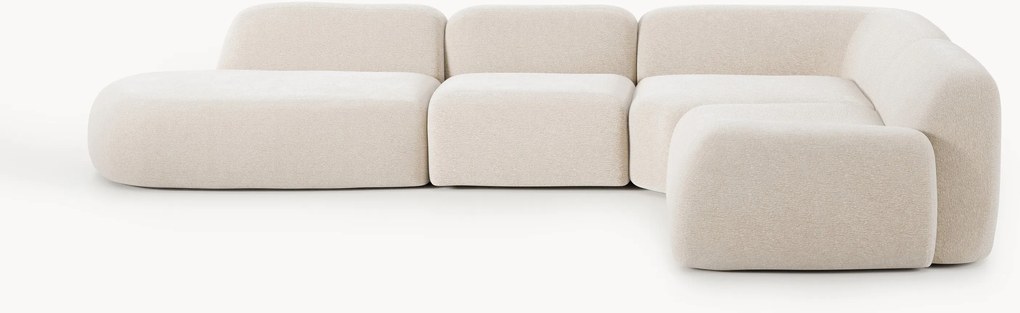 XL modulaire hoekbank Wolke met chaise longue