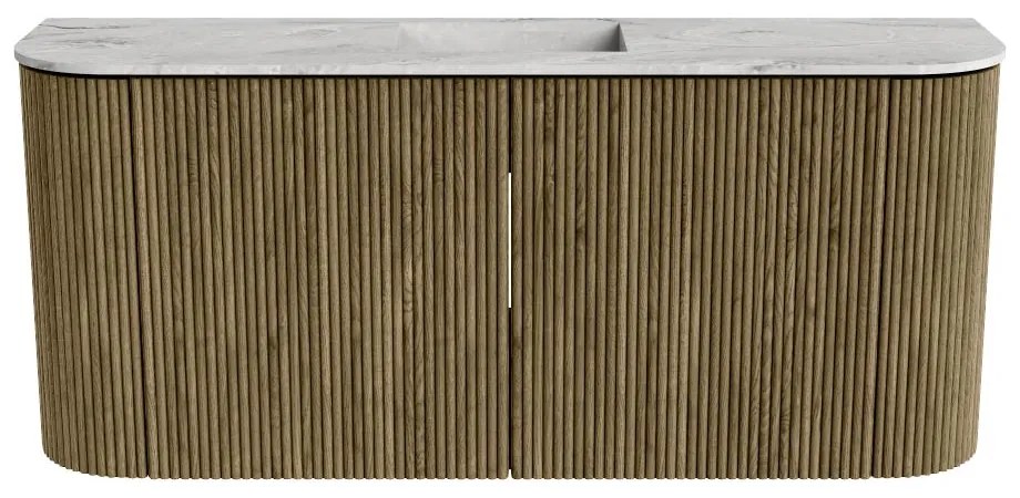 Mondiaz Joya DLux 95cm toiletmeubel ronding links/rechts dusk met wastafel faye midden 1 kraangat glace