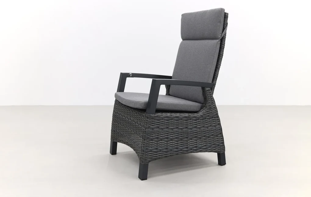 Darwin wicker verstelbare tuinstoel - antraciet
