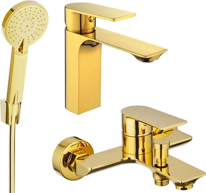 Mexen Alexa R40 badkuipset, goud - 71203R40-50