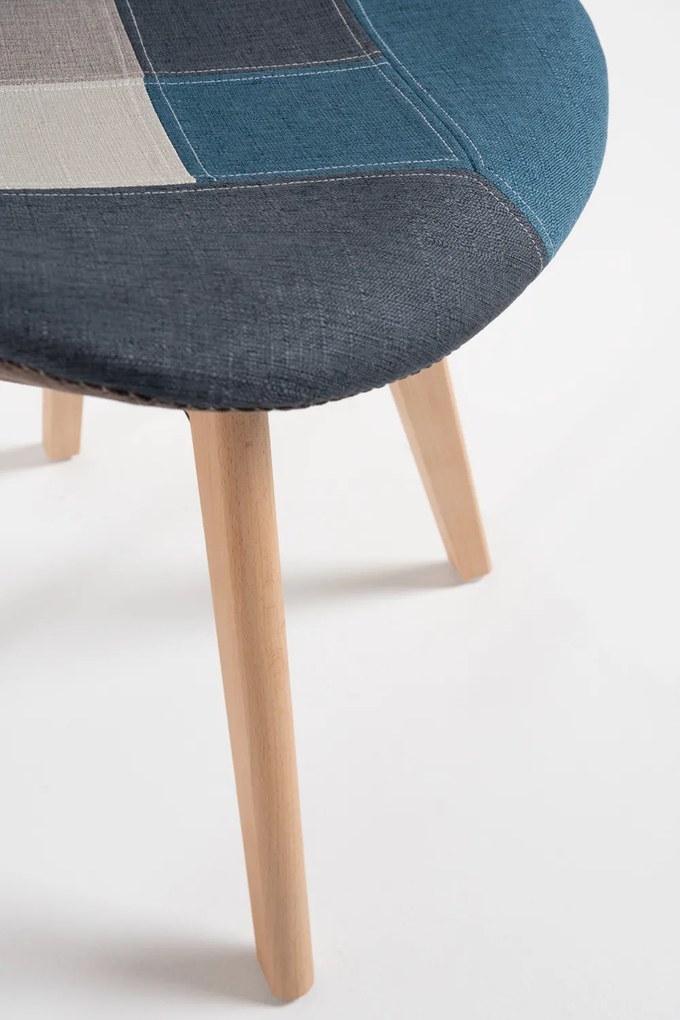 Set 4 Synk Patchwork Stoelen