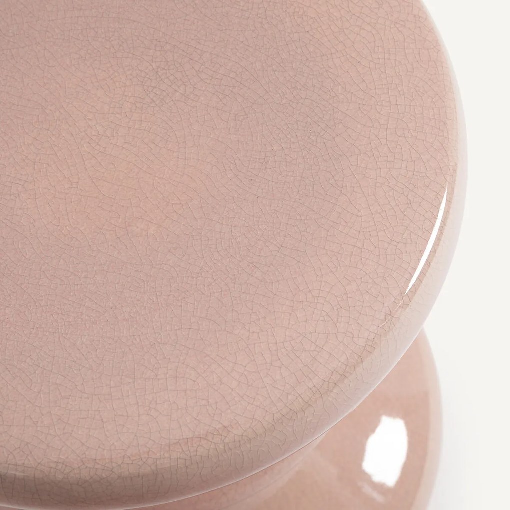 Bijzettafel van gecraqueleerd geglazuurd keramiek, Lulla