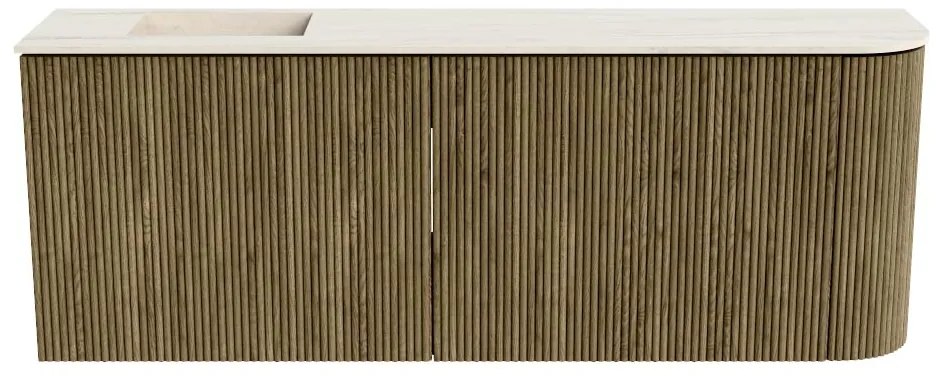 Mondiaz Joya DLux 110cm toiletmeubel ronding rechts dusk met wastafel faye links zonder kraangat meli