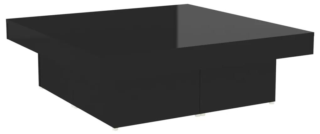 vidaXL Salontafel 90x90x28 cm spaanplaat hoogglans zwart
