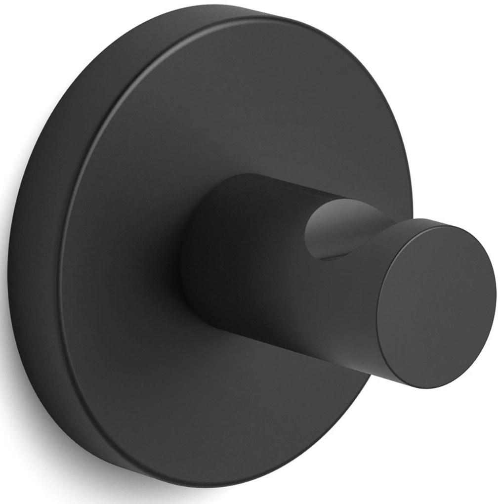 ZACK Scala handdoekhaak Ø6x4,8cm zwart