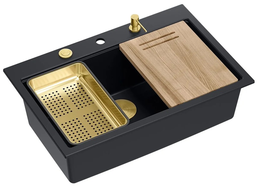 granieten spoelbak MARC 110 WORKSTATION Black