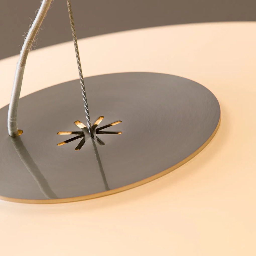 Hanglamp in matglas, ovale vorm, Raeyes