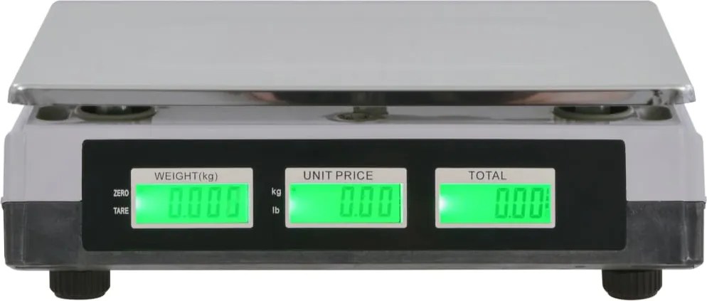 vidaXL Weegschaal digitaal met oplaadbare batterij 30 kg