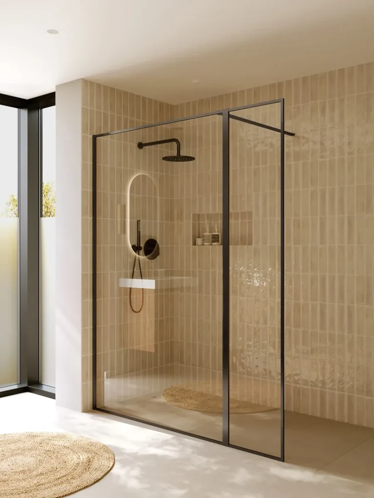 Riho Define inloopdouche met decopaneel 160x200cm ijzer verouderd mat