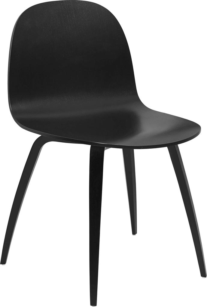 Gubi Gubi 2D Wood stoel zwart gebeitst beuken