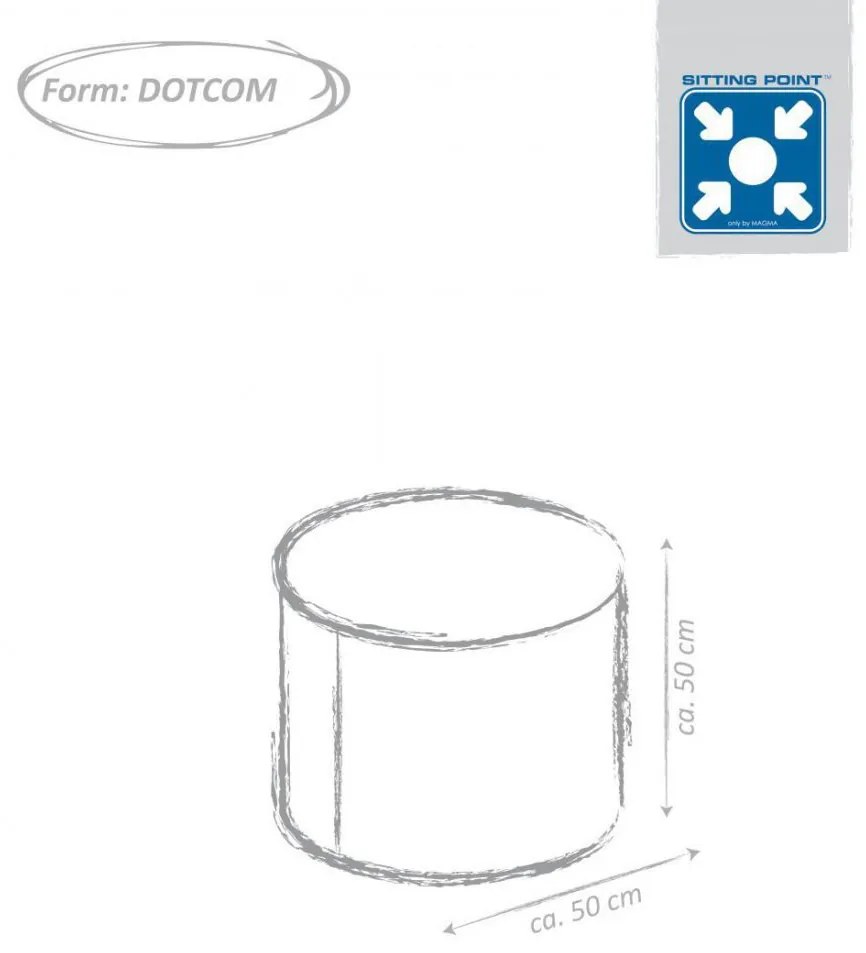 DotCom Houten Poef 50/50