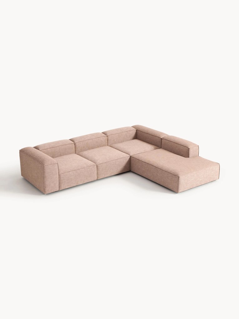 Modulaire hoekbank Lennon van linnenmix (4-zits)