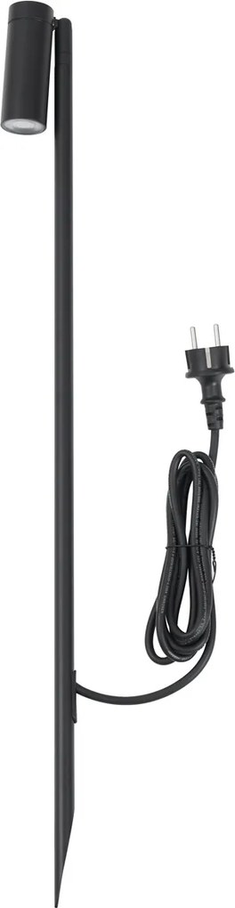 Prikspot zwart 80cm incl. LED verstelbaar IP65 incl. snoer en stekker - Carl