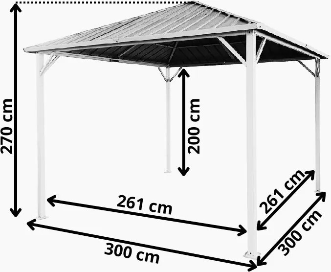 Tuinpunt Itaka 3x3 antraciet tuinhuisje