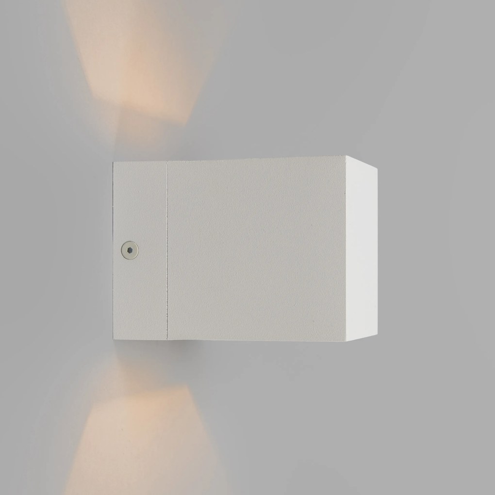 Moderne wandlamp wit met lichteffect - Transfer Design, Industriele / Industrie / Industrial, Modern G9 vierkant Binnenverlichting Lamp