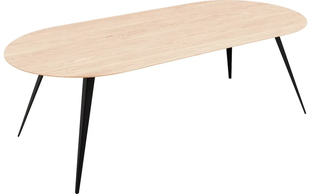 Goossens Excellent Eettafel Floyd, Semi rond 240 x 100 cm