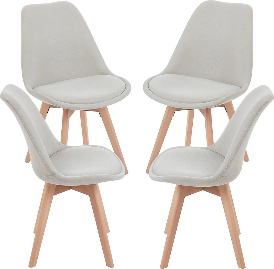 Set 4 Synk Stoffen Stoelen