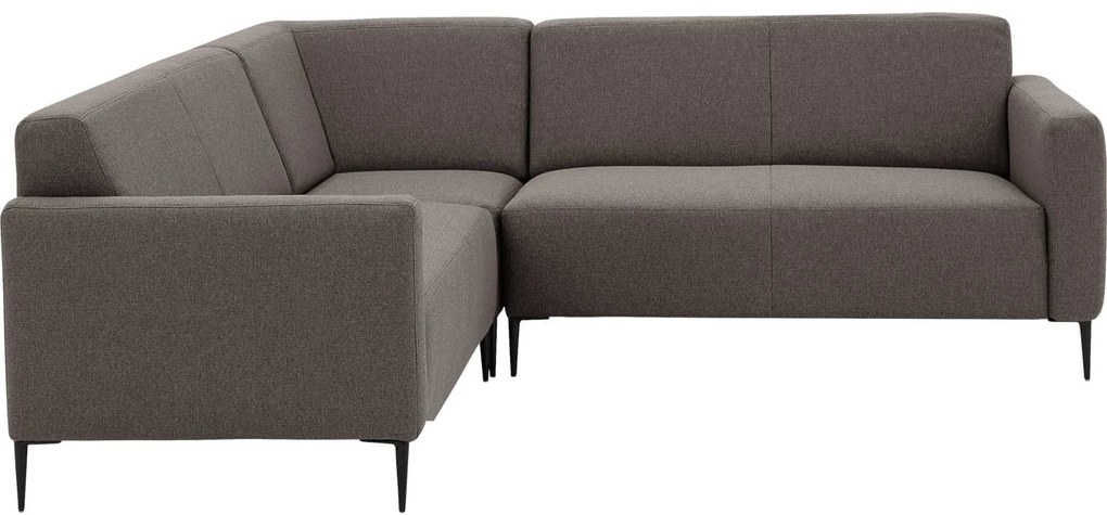 Goossens Key West bruin, stof, 2-zits, modern design