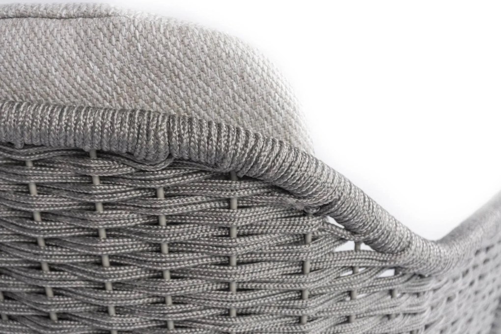 4 Seasons Outdoor Focus dining set silvergrey met Prado tafel Ø 160 cm Tuinset   houtkleur weerbestendig