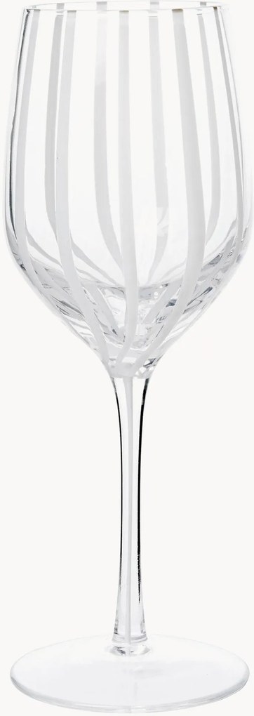 Witte wijnglazen Stripe, 4-delig