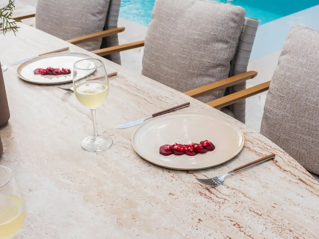 4 Seasons Outdoor Safina tuinset amber met Colorado tafel met keramisch blad 240 x 105 cm SALE Tuinset beige weerbestendig