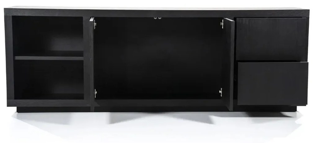 Modern Dressoir Zwart Hout - 200x47x76cm.