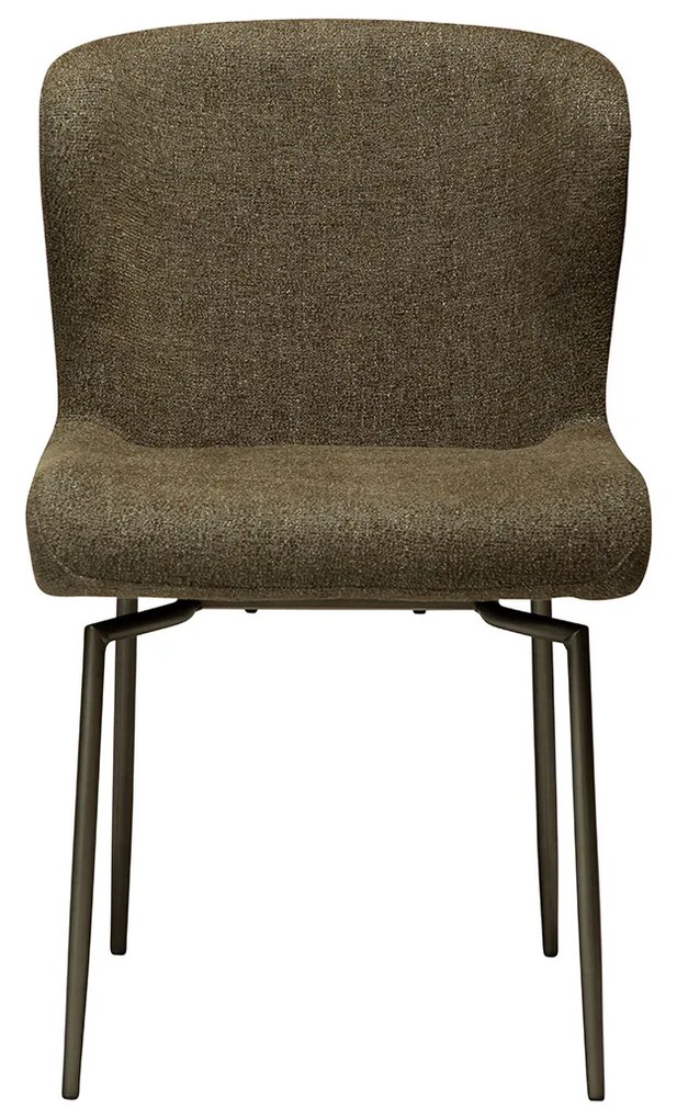 Dan-Form Glam Swivel Draaibare Eetkamerstoel Boucle Dark Olive Groen
