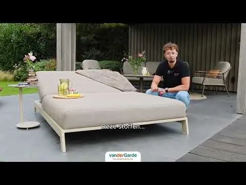 Boavista Sunbrella loungebank chaise longue - Sooty - 2-delig - rechts