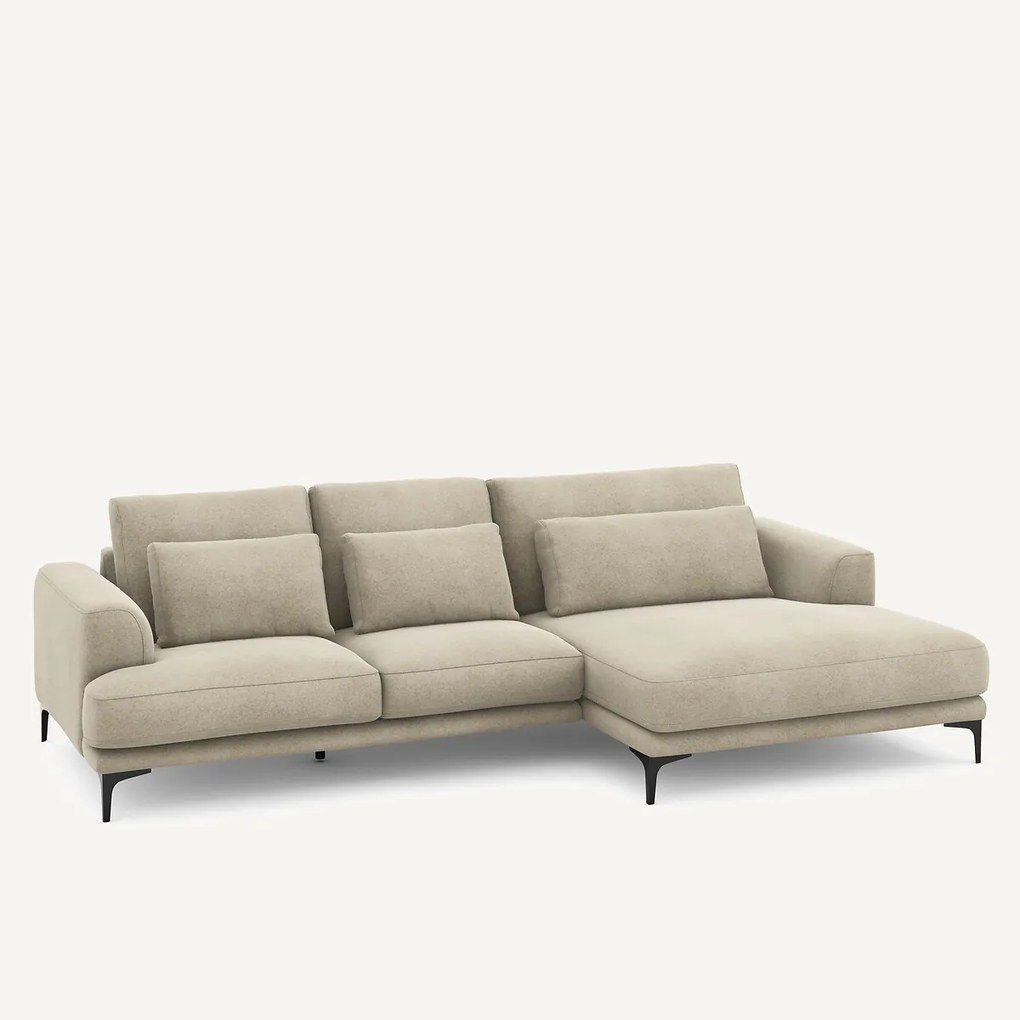 XL hoekbank rechts in linnen fluweel, MARSILE
