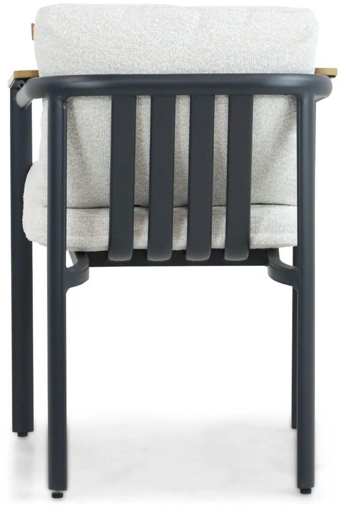 Tuinstoel stapelbaar Aluminium Grijs-antraciet Santika Mind