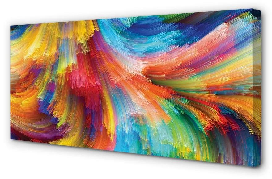 Foto op canvas Kleurrijke onregelmatige stroken fractals 100x50 cm