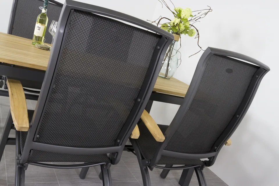 Hartman Da Vinci/Sonata 4-persoons verstelbare tuinset 160x90 cm. - Teak