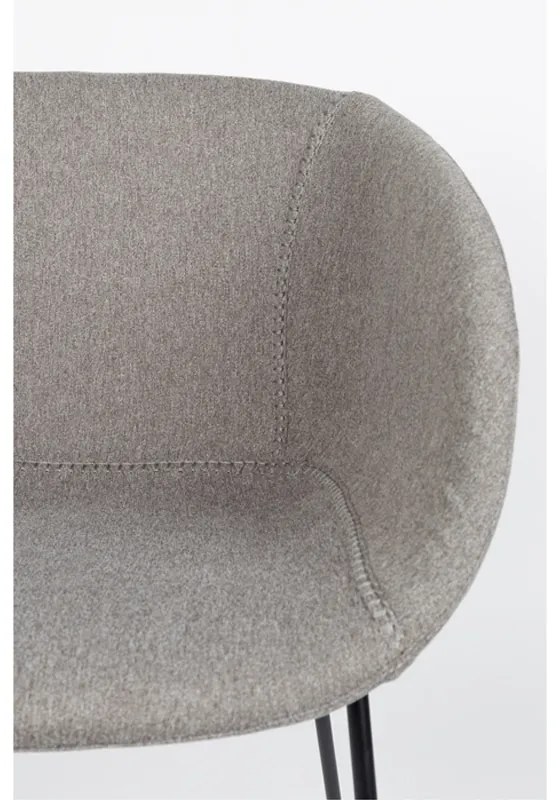 Zuiver Feston Design Barkruk Grijze Stof