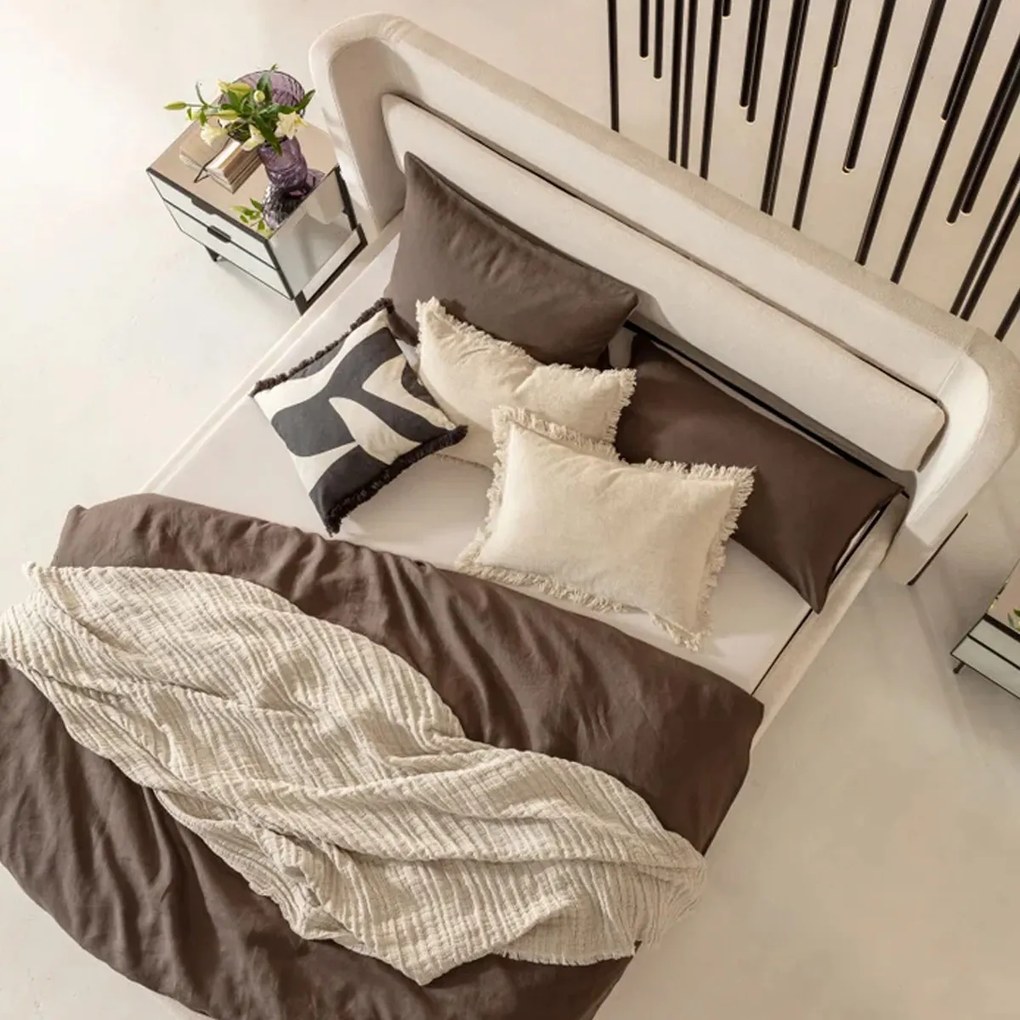 Kare Design Tivoli Gestoffeerd Bed Beige 180 Cm