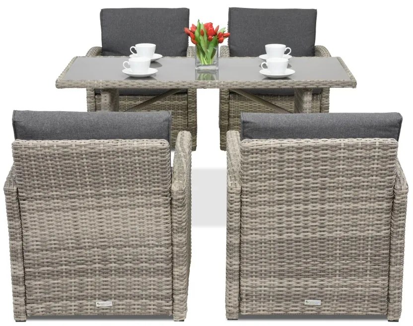 Monaco Premium 4 Garden Point tuinmeubelen lichtgrijs