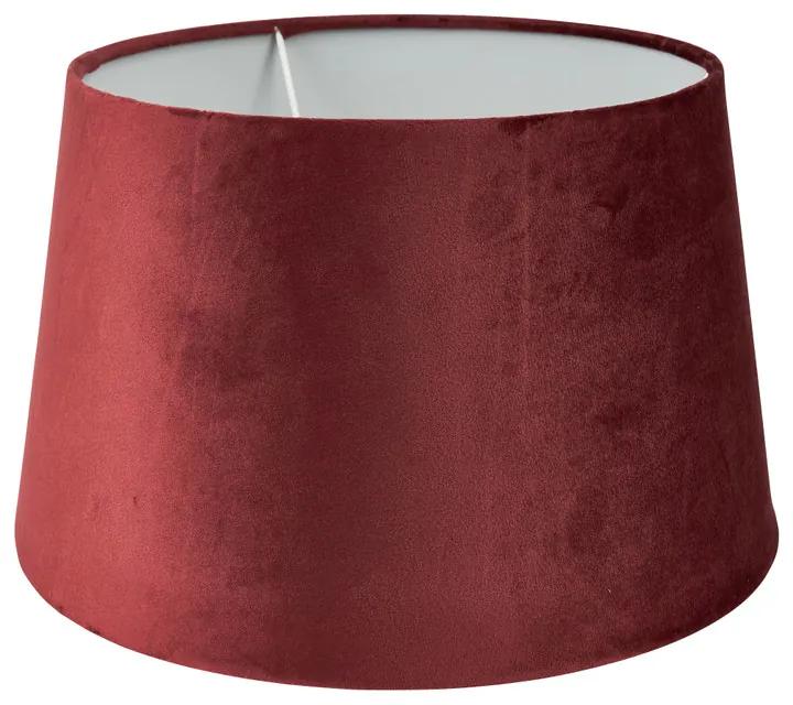 Lampenkap velvet - rood - ø33 cm