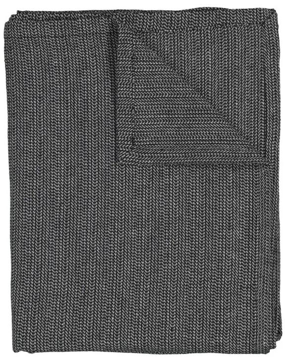 Tafelkleed - 140 X 240 - Cambray Katoen - Zwart/wit (zwart/wit)