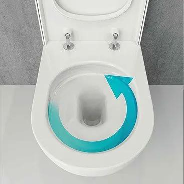 Bocchi Jet Flush randloos toiletpot glans rood met softclose zitting