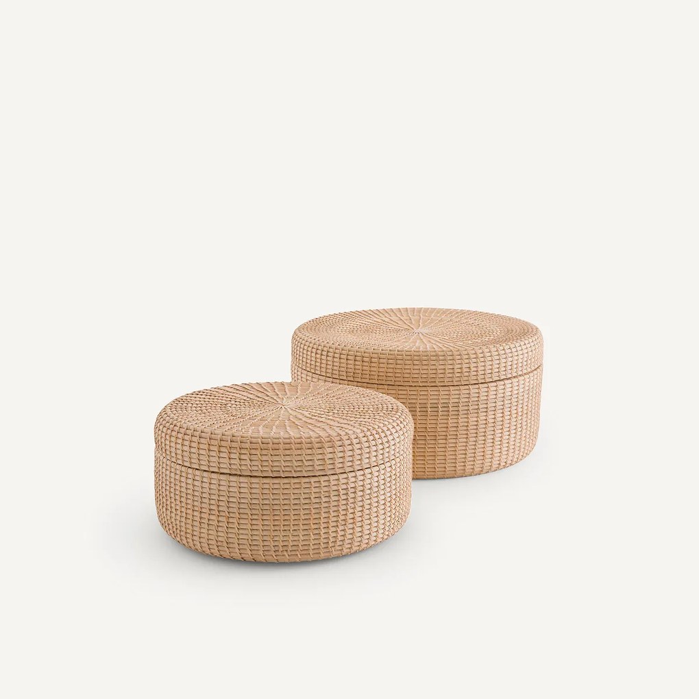 Opbergdoos in rotan,Ø 40 cm, Ysée