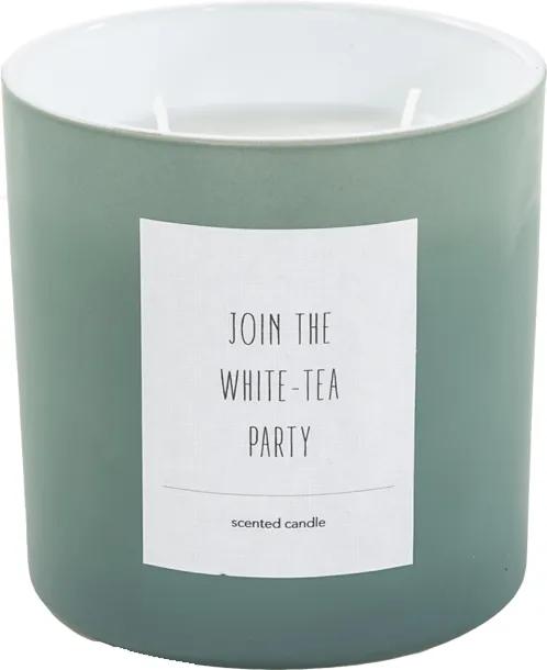Geurkaars 'JOIN THE WHITE TEA PARTY'
